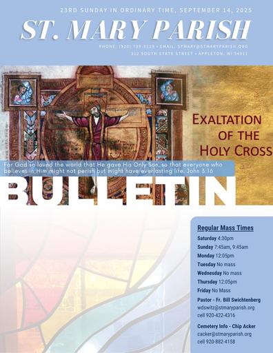 Sept 14 - Sept 20 Bulletin