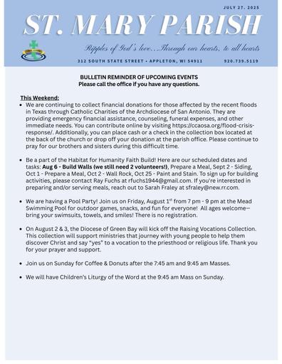 Mid Bulletin July 27, 2025